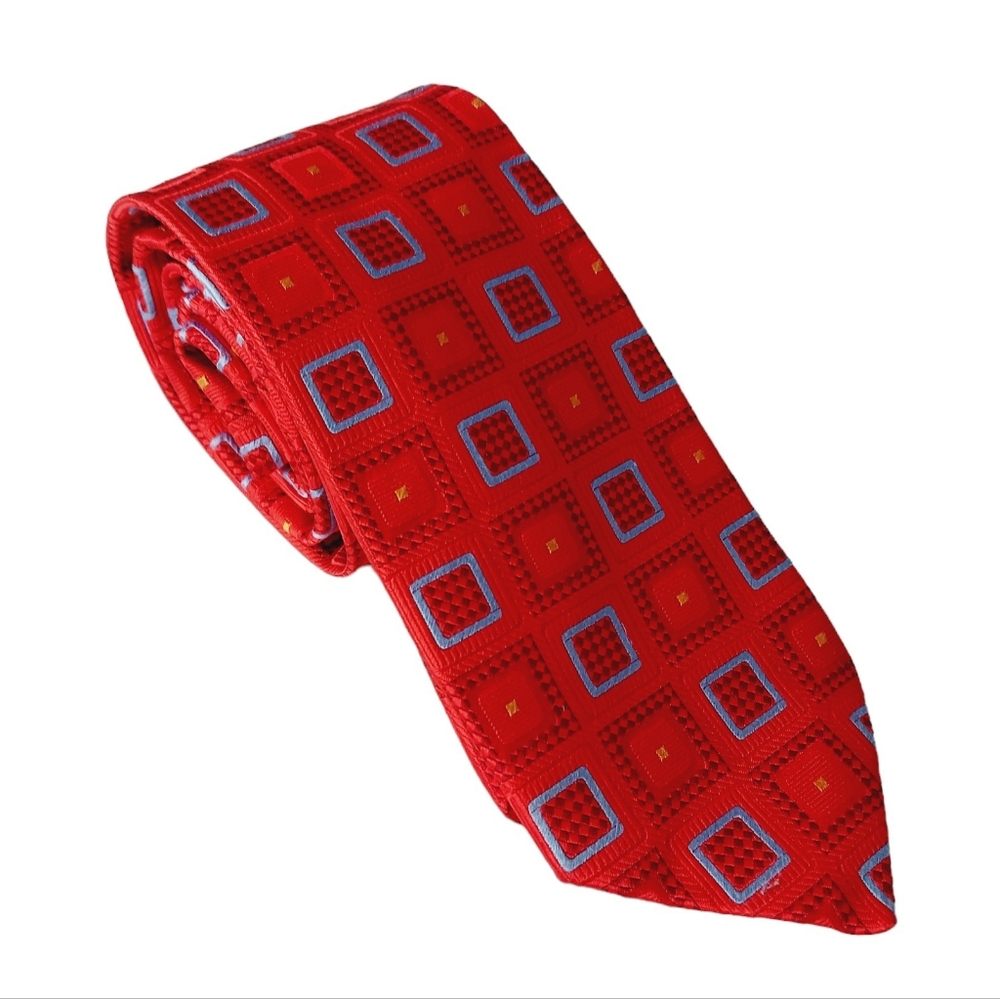 NWT Jos.A.Bank Signature Collection Red 100% Silk Tie Men's Extra Long XL